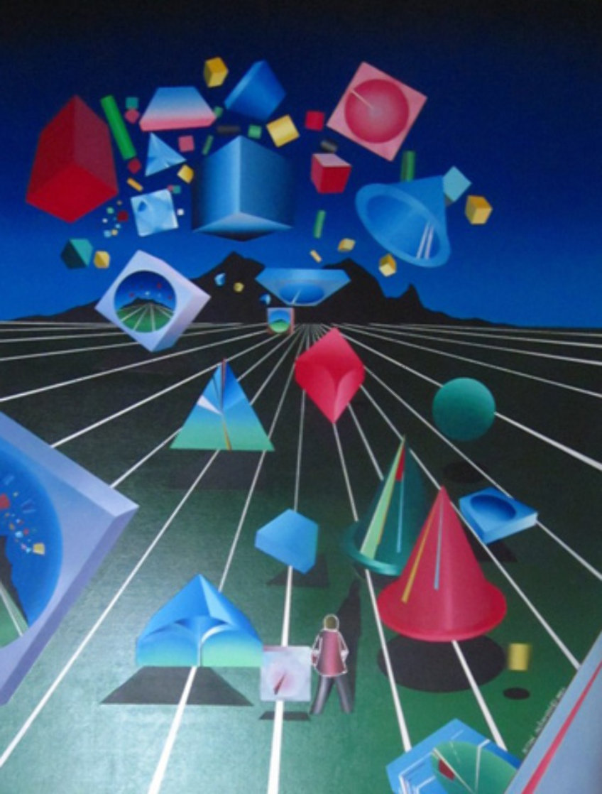 Len Scape 1985 40x30 Original Painting by Stan Solomon Len Scape 1985 40x30 Original Painting by Stan Solomon