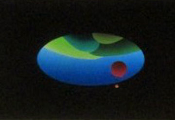 Tubular Earth 1985 30x40 Super Huge Original Painting - Stan Solomon Tubular Earth 1985 30x40 Super Huge Original Painting - Stan Solomon