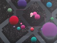 Orbs 1988 43x36 Original Painting by Stan Solomon - 1 Orbs 1988 43x36 Original Painting by Stan Solomon - 1