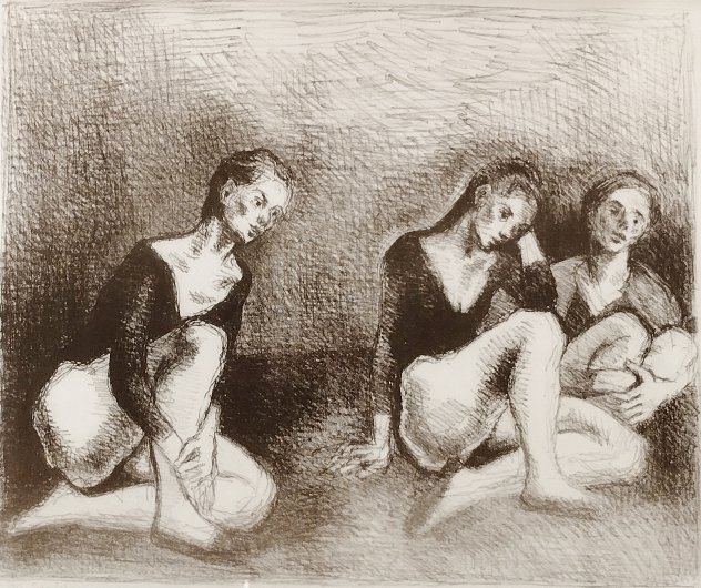 Resting Dancers AP Limited Edition Print by Moses Soyer