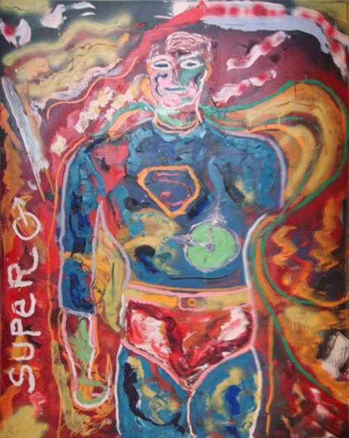 Superman Original Painting by Sylvester Stallone