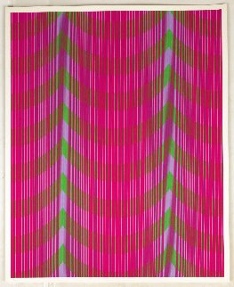 Veiled Limited Edition Print - Julian Stanczak Veiled Limited Edition Print - Julian Stanczak