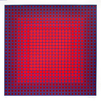 Compounded Red 1981 Limited Edition Print - Julian Stanczak