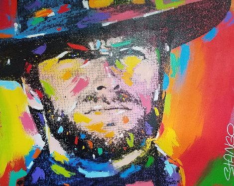 Clint Eastwood 1994 41x51 Original Painting - John Stango