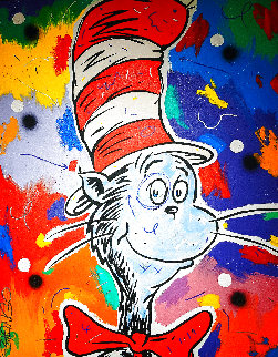 Cat In The Hat 1997 Huge 51x40 Super Huge Original Painting - John Stango Cat In The Hat 1997 Huge 51x40 Super Huge Original Painting - John Stango