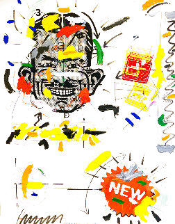 Moe From Pep Boys 1990 45x36 Huge Original Painting - John Stango Moe From Pep Boys 1990 45x36 Huge Original Painting - John Stango