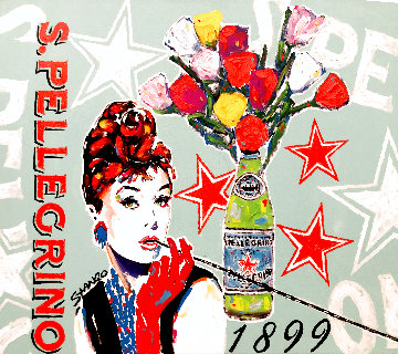 Audrey Hepburn Pellegrino 2018 34x41 - Huge Original Painting - John Stango
