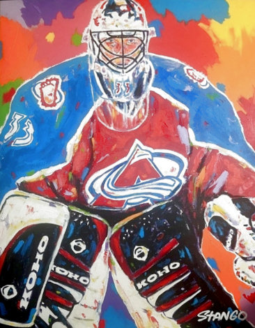 Patrick Roy 1999 48x36 - Huge - Hockey Original Painting - John Stango