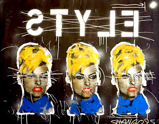 Linda Evangalista Style Original Painting - John Stango