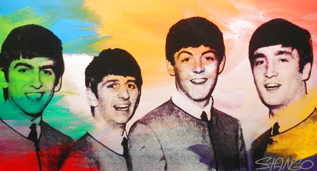 Beatles 28x49 - Framed Acrylic on Canvas - Huge by John Stango