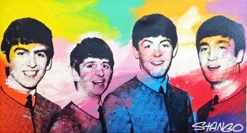Beatles Unique 24x44 Original Painting - John Stango Beatles Unique 24x44 Original Painting - John Stango