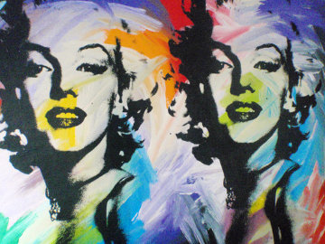 Double Marilyn Monroe 48x68 Original Painting - John Stango Double Marilyn Monroe 48x68 Original Painting - John Stango