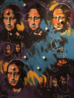 Mona Lisa 1996 87x66 Huge Original Painting - John Stango Mona Lisa 1996 87x66 Huge Original Painting - John Stango