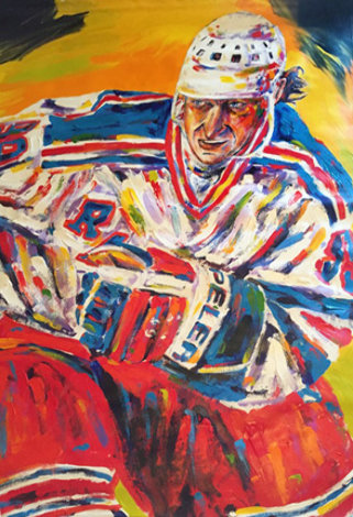 Wayne Gretzky 55x48 - Huge Original Painting - John Stango