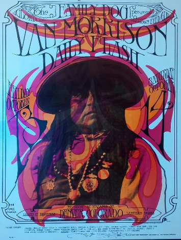 Van Morrison in Denver Colorado at the Family Dog Poster 1967 HS Other - Stanley Mouse