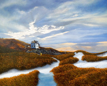 Untitled (Sand Dunes By the Sea) 28x34 Original Painting - Stephen Stavast Untitled (Sand Dunes By the Sea) 28x34 Original Painting - Stephen Stavast