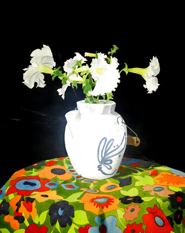 Flowers in Bloom Watercolor 1974 - 18x15 in Watercolor - Stephen Stavast
