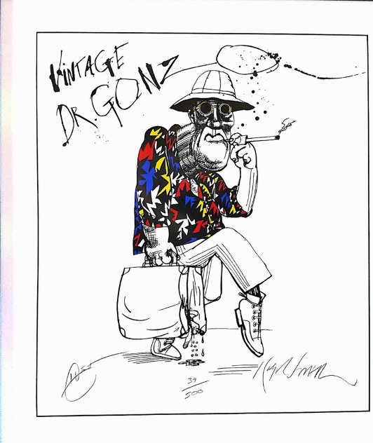 Vintage Dr Gonzo 1995 Limited Edition Print by Ralph Steadman