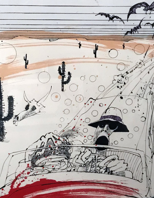 Bats Over Barstow B.A.T. 1993 Limited Edition Print by Ralph Steadman