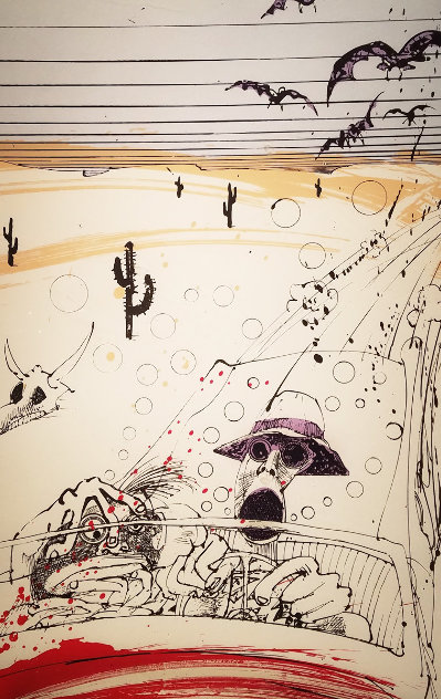 Bats Over Barstow 1994 Limited Edition Print by Ralph Steadman