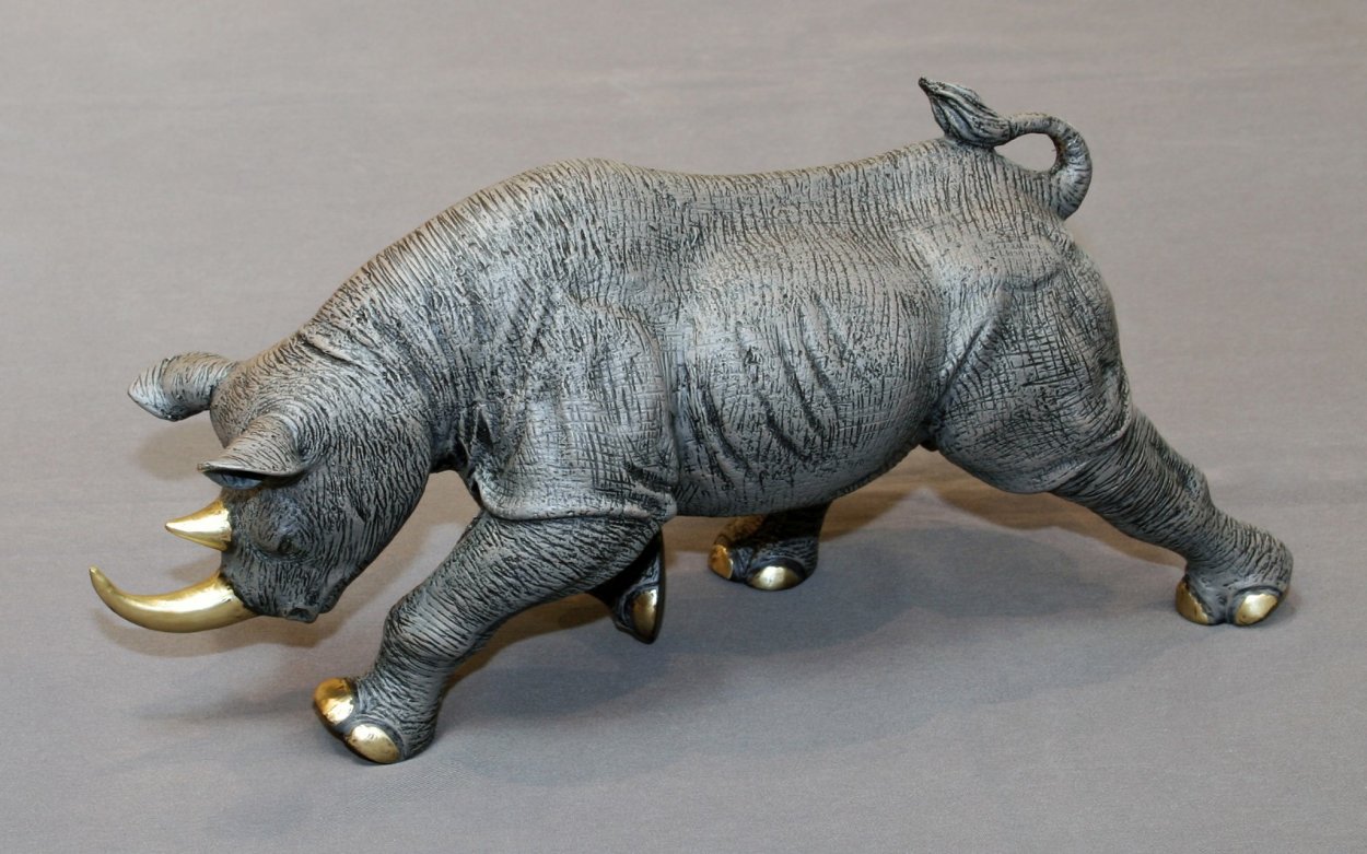 Black Rhinoceros Bronze Sculpture 2016 17 in Sculpture by Barry Stein Black Rhinoceros Bronze Sculpture 2016 17 in Sculpture by Barry Stein