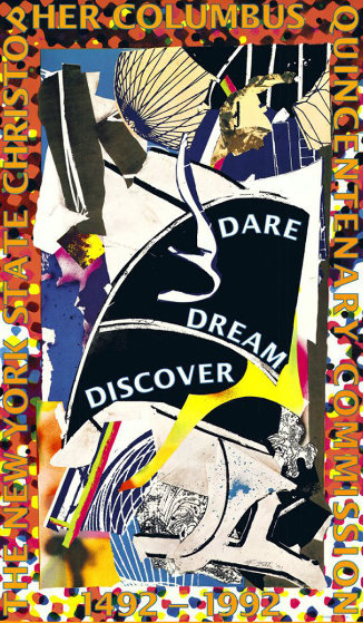 Dare Dream Discover Poster 1991 HS Limited Edition Print by Frank Stella Dare Dream Discover Poster 1991 HS Limited Edition Print by Frank Stella