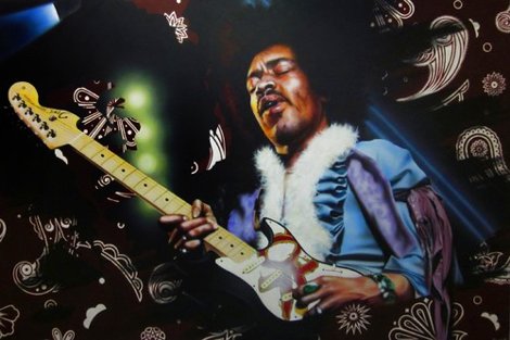 Kissin the Sky AP 2011 - Jimi Hendrix Limited Edition Print - Trevor 