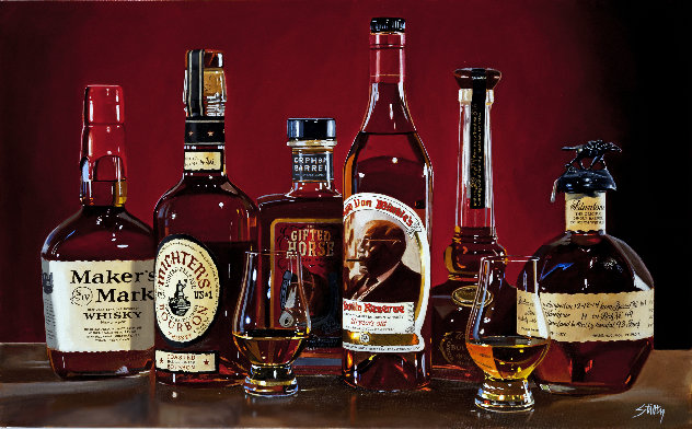 Grand Whiskey Tasting 2017 Original Painting by Thomas Stiltz