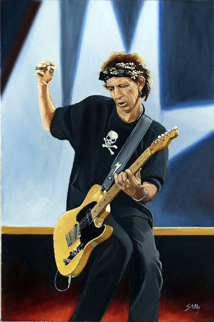 Keith 2019 36x24 - Rolling Stones Original Painting by Thomas Stiltz