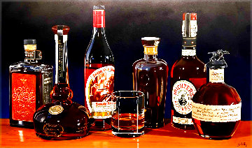 Grand Bourbon Tasting 26x44 Original Painting - Thomas Stiltz Grand Bourbon Tasting 26x44 Original Painting - Thomas Stiltz
