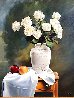 Cream Pot And White Roses 40x30 Huge Original Painting by Thomas Stiltz - 0