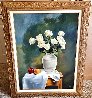 Cream Pot And White Roses 40x30 Huge Original Painting by Thomas Stiltz - 1