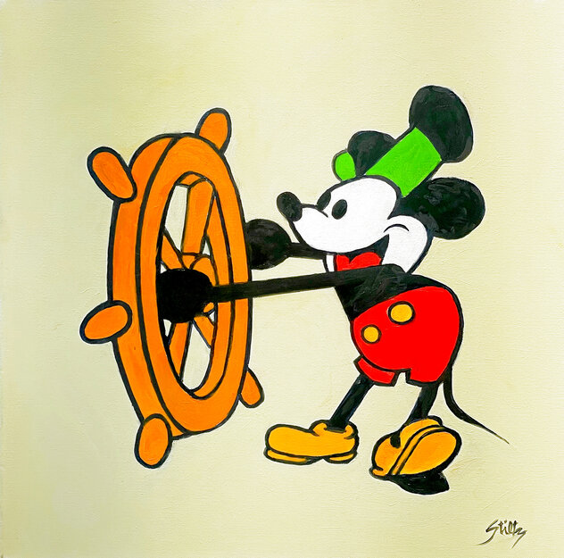 Disney ディズニー セル画 Fab 5 Steamboat Willie Disney ディズニー セル画 Fab 5 Steamboat Willie FRAMED