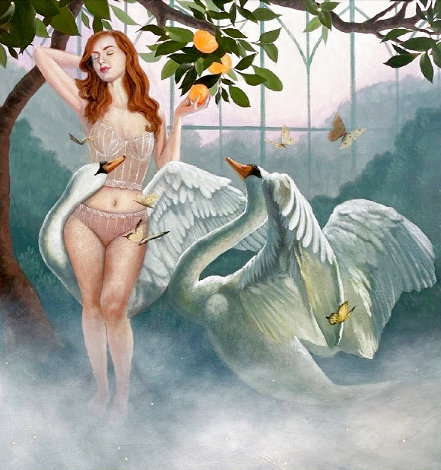 Leda and Her Flock 2022 Limited Edition Print - Melanie Stimmell