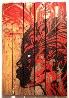 Untitled #5 (Black With Red) 45x32 Huge Original Painting by  Stinkfish - 0