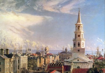 Charleston Over the Rooftops in 1870 Limited Edition Print - John Stobart Charleston Over the Rooftops in 1870 Limited Edition Print - John Stobart