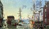 Portsmouth, Merchant Row Overlooking Piscataqua River 1828 1987 Limited Edition Print by John Stobart - 0