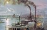 Pittsburgh the Sidewheel-steamer Dean Adams Arriving At the Point in 1880 1987 Limited Edition Print by John Stobart - 0