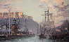 Cape Town, The Bark William Hales Towing Out Past the Clock Tower At Dawn in 1886 Limited Edition Print by John Stobart - 0