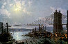 Cincinnati-Moonlight on the Ohio From the Public Landing AP 1880 Limited Edition Print by John Stobart - 0