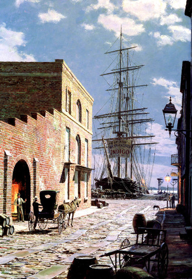 Charleston: Priolean Street in 1870  by John Stobart