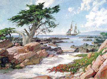 Brig Pilgrim Entering Monterey Bay in 1835, 1987 Limited Edition Print - John Stobart