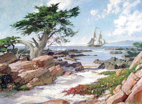 Brig Pilgrim Entering Monterey Bay in 1835, 1987 - California Limited Edition Print - John Stobart