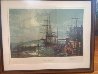 San Francisco Vallejo Street Wharf in 1863 - 1977 - Huge - California Limited Edition Print by John Stobart - 1
