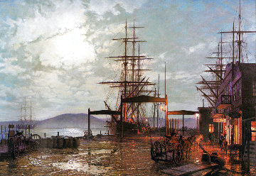 San Francisco Vallejo Street Wharf in 1863 - 1977 - Huge - California Limited Edition Print - John Stobart San Francisco Vallejo Street Wharf in 1863 - 1977 - Huge - California Limited Edition Print - John Stobart