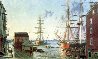 Portsmouth Merchants Row Overlooking Pascatagua River - Maine Limited Edition Print by John Stobart - 0