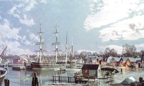 Mystic Seaport 1991 - Connecticut Limited Edition Print - John Stobart