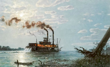 Night Run to Friar's Point 1981 Limited Edition Print - John Stobart Night Run to Friar's Point 1981 Limited Edition Print - John Stobart