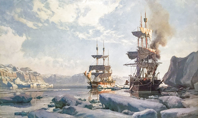 Whaling in the Arctic 1978 Limited Edition Print by John Stobart