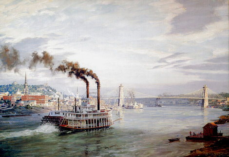 Cincinnati the Stern Packet - Ohio Limited Edition Print - John Stobart